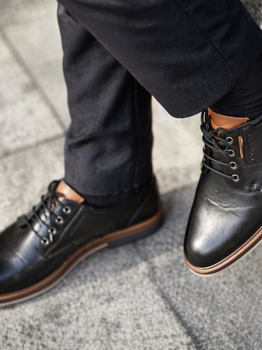 Bruno Marc Mens Black Leather Oxford Dress Shoes Lace Up Size 10.5 Classic